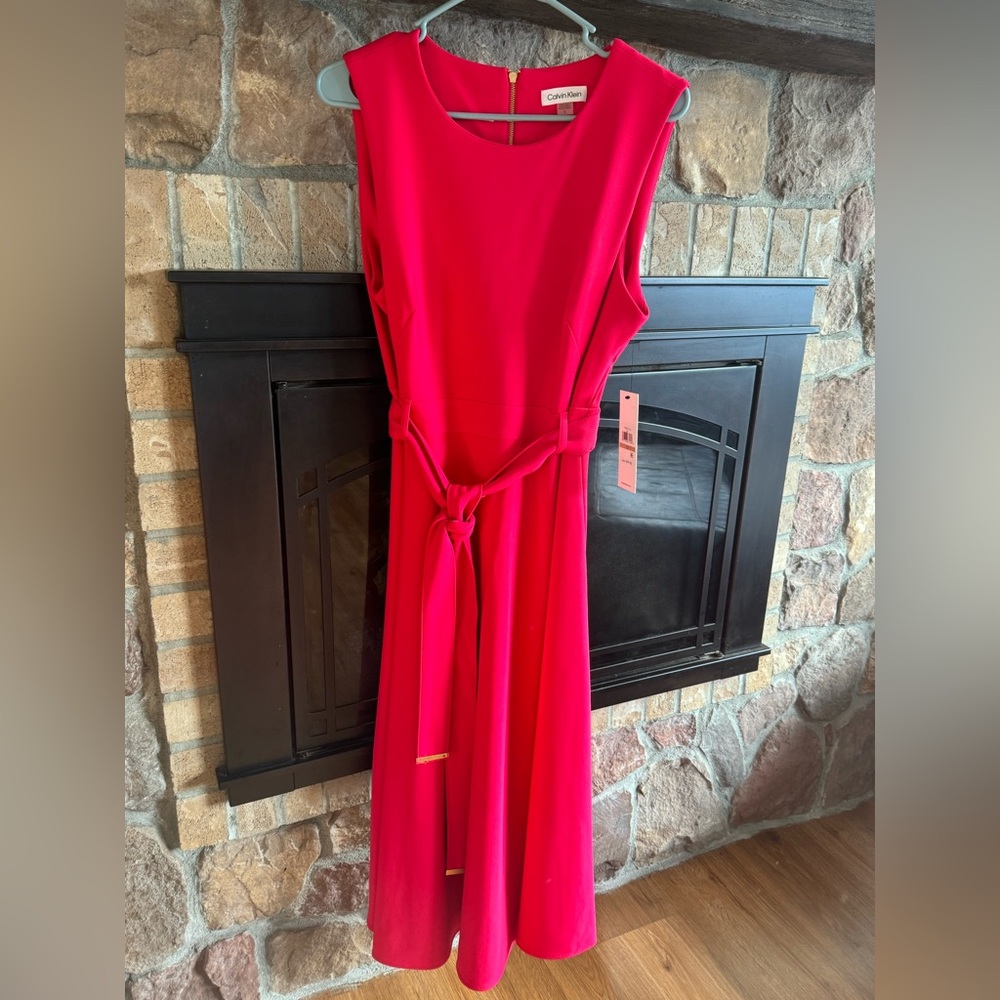 NWT CALVIN KLEIN DRESS hot pink